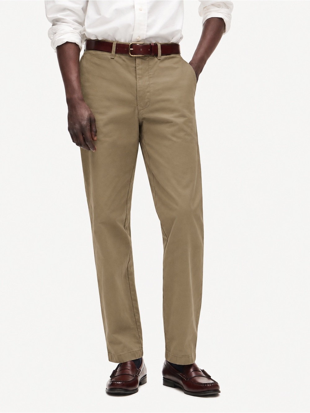 NWT J.Crew Classic Chino Pants 36x32 Commander Khaki Straight Leg Cotton